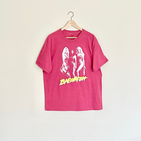 Baywatch Retro “Baewatch” Group Lifeguards Graphic Red T Shirt Adult size XL - Picture 1 of 6
